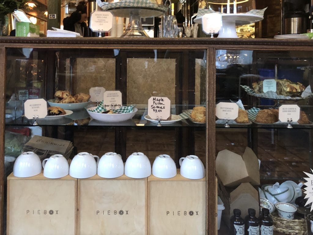 Pastries and scones on display